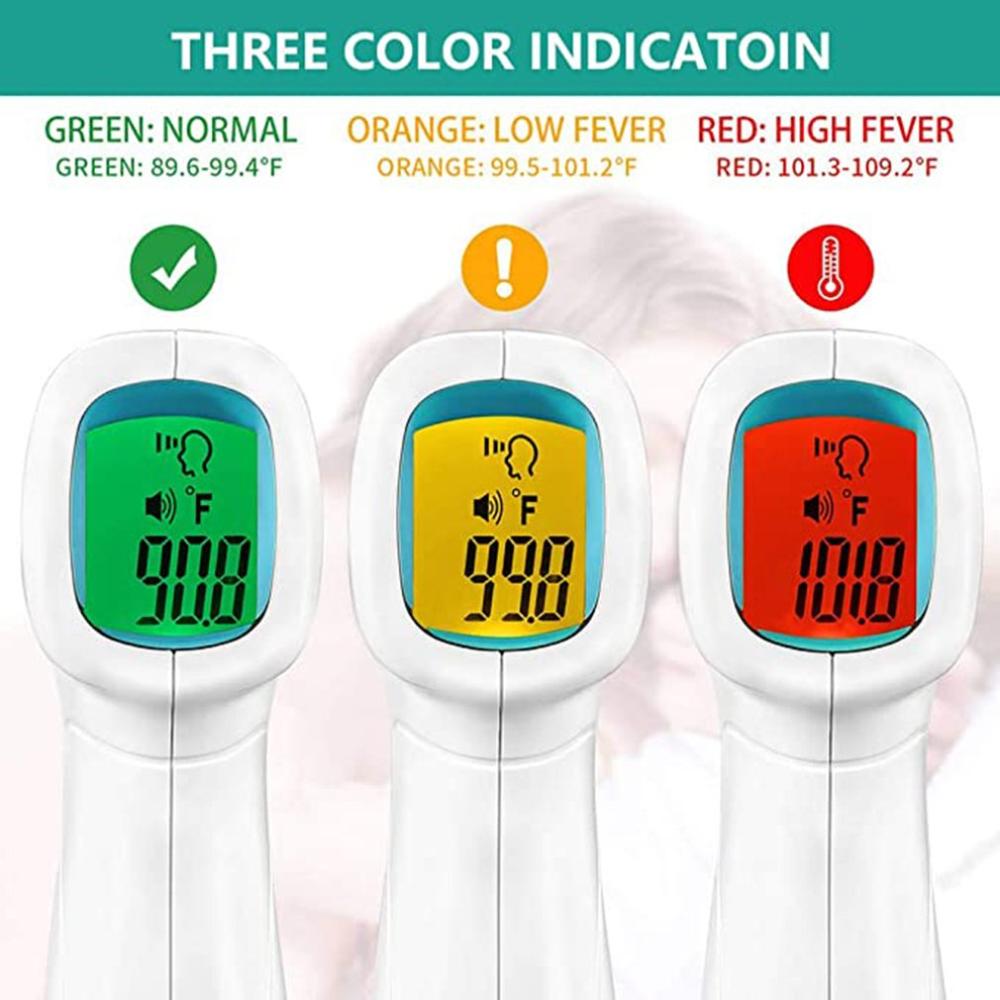 Infrarødt termometer pande berøringsfrit termometer til voksne baby med lcd-display digitalt termometer kropstemperatur