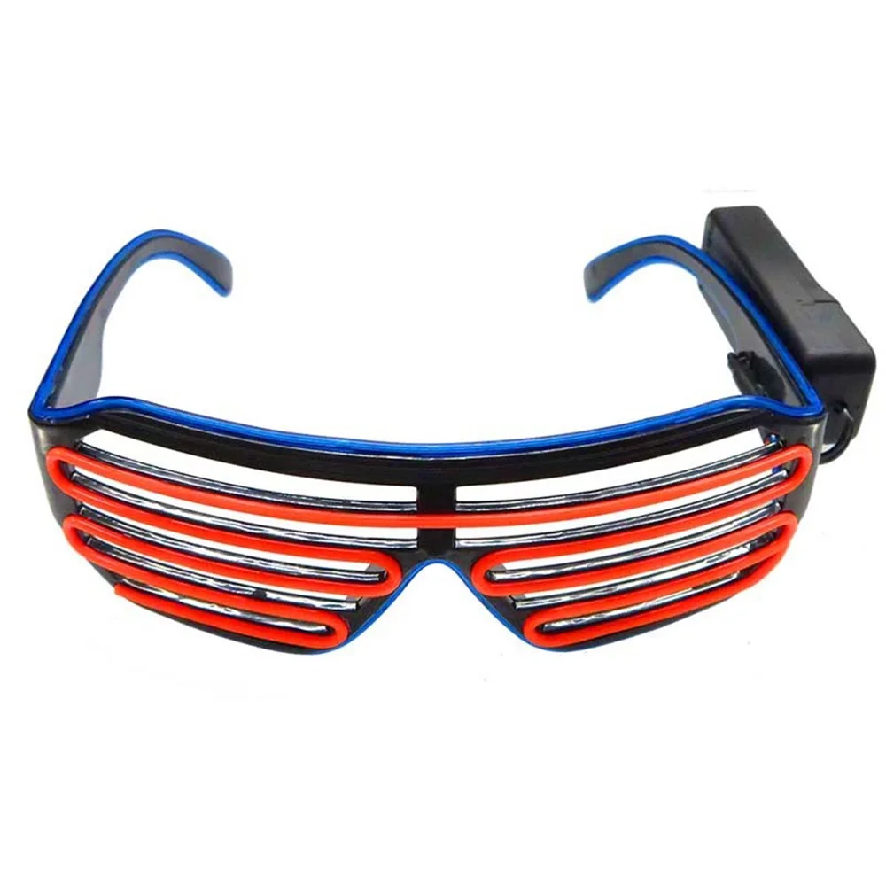 Gafas luminosas LED de neón para Navidad, decoraciones luminosas de Halloween, gafas con luz intermitente, accesorios de Cosplay, suministros para fiestas
