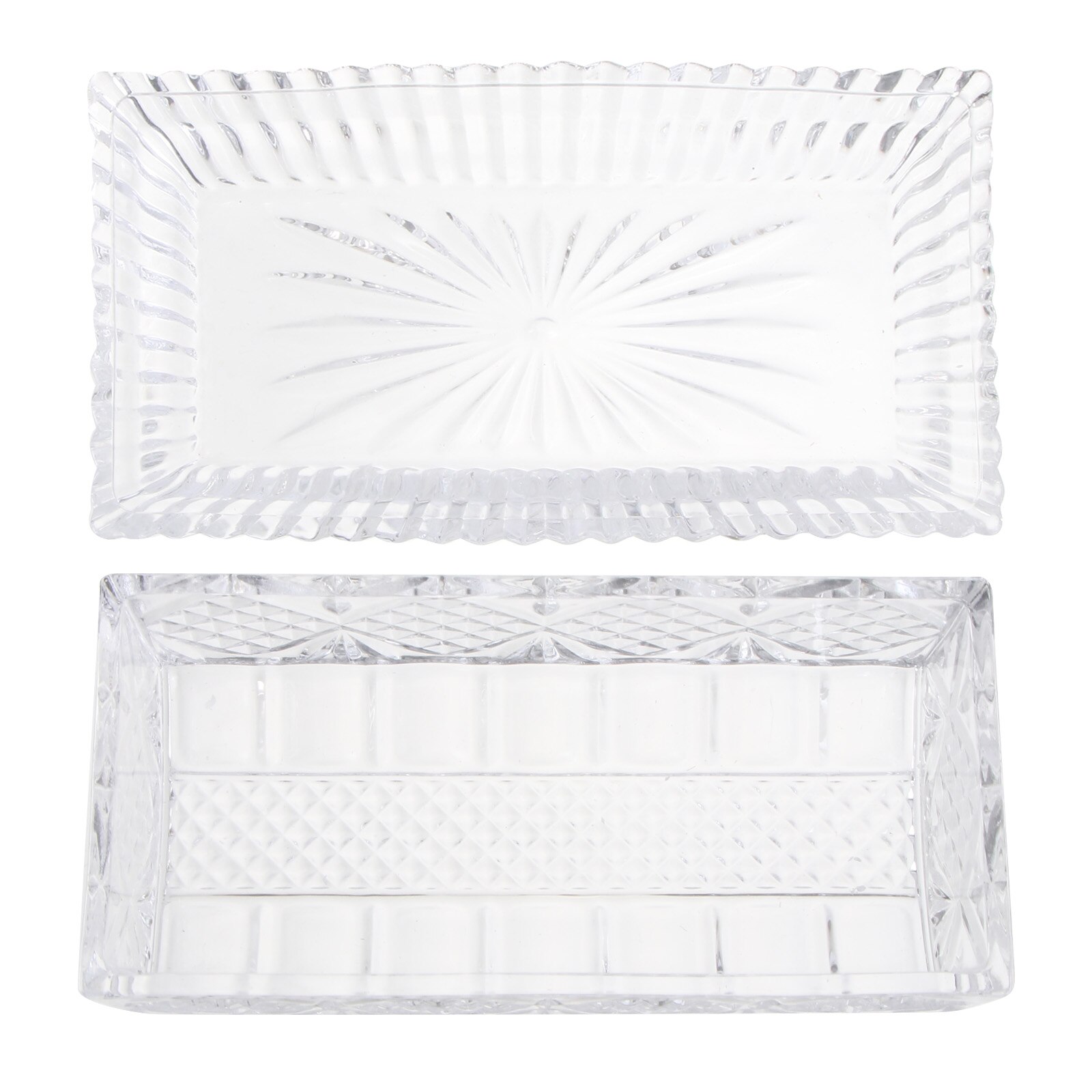 Plateau à beurre en verre Transparent, boîte à beurre, couvercle anti-poussière, plateau à gâteaux, vaisselle de table, beurre, Dessert, récipient alimentaire, 1 ensemble: Tray  01