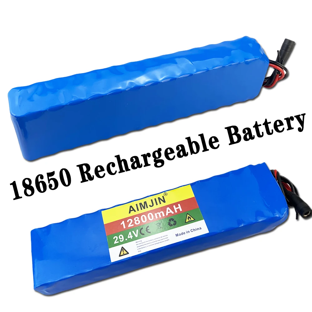 29.4V 12.8Ah/12800mah 18650 lithium-ion rechargeable battery pack, large capacity 7S4P, suitable for 24V electric wheelchairs