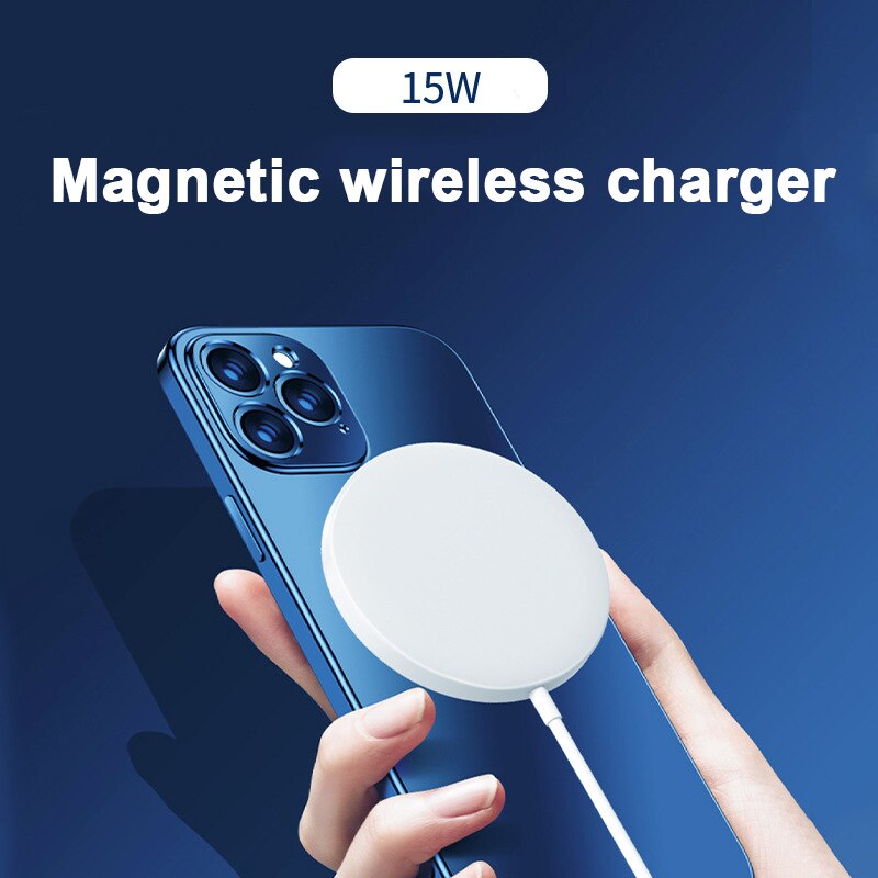 Magnetische Draadloze Oplader Voor Iphone 12 Pro Max Magneet Charger 15W Snel Opladen Dock Voor Samsung Xiaomi Quick Draadloze lader