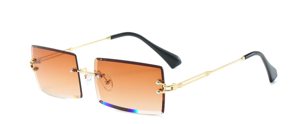 Kachawoo Square Rimless Sunglasses Women Rectangul Grandado 