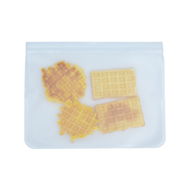 1Pcs Food Storage Bag Reusable Silicone bag Fruit Meat Milk Food Container Refrigerator Fresh Bag Kitchen Organizer: XL 26X20CM