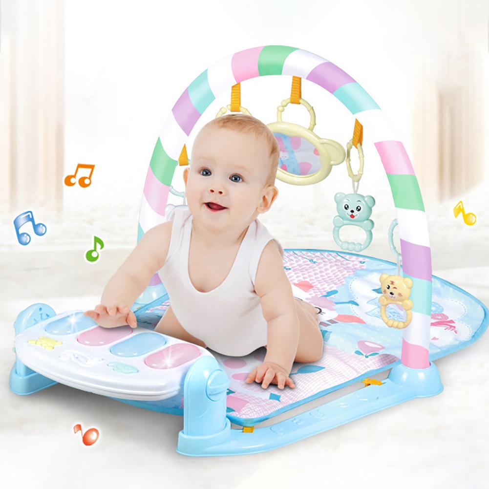 Populaire Pasgeboren Baby Opknoping Dier Piano Muziek Rammelaars Mat Tapijt Educatief Speelgoed