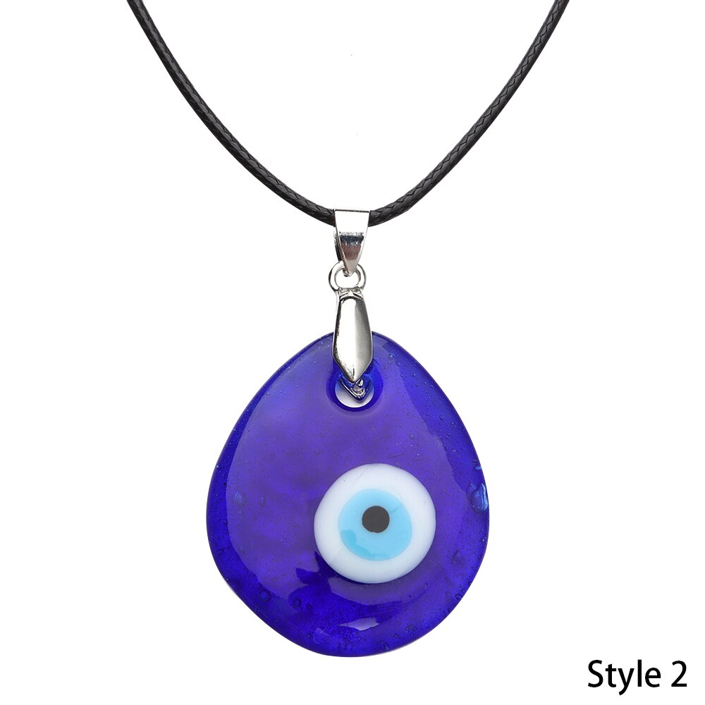 New Fashion Creative Evil Eye Pendant Necklace girocollo collana Charm amuleto collana regalo per donna uomo: Style 2