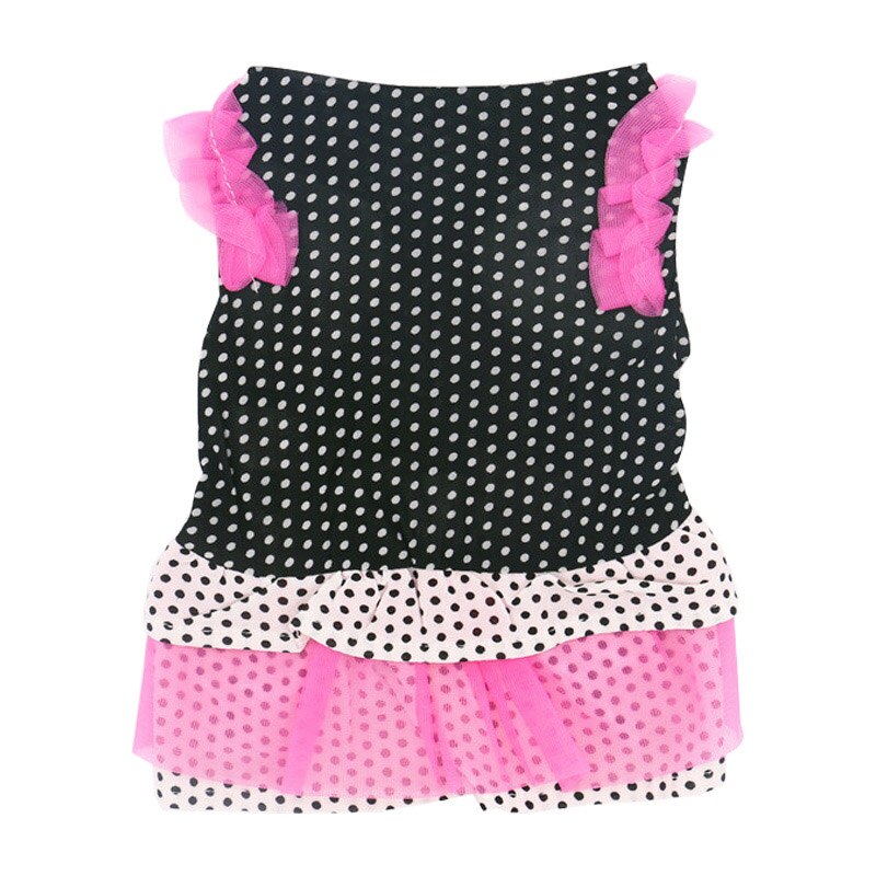 Shih tzu-robe pour chien à pois | Vêtements pour petits chiens, jupe Tutu pour chiot, robe pour chat, robes de mariage pour chiens, vêtements d'été pour caniches et animaux de compagnie: Black Dot / M