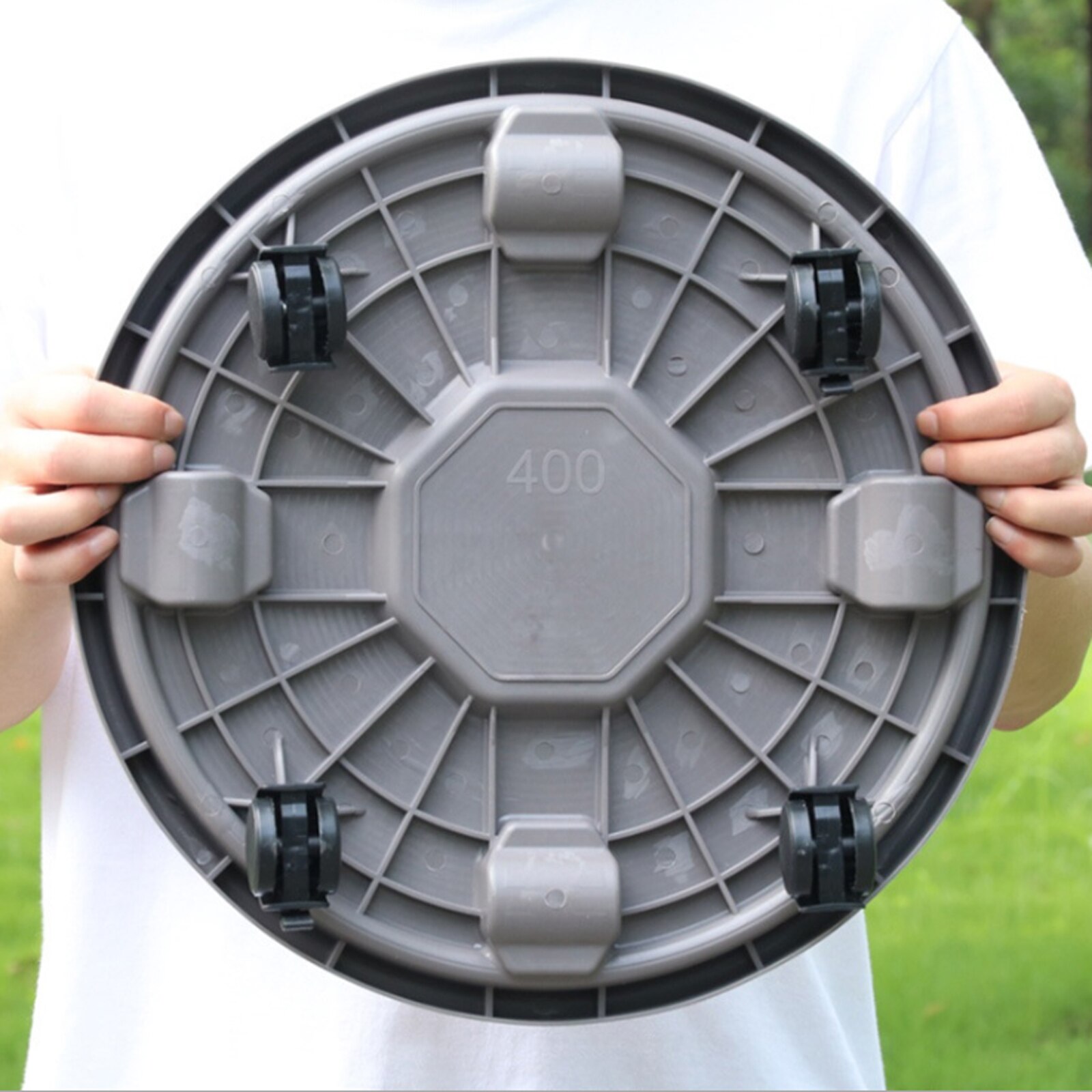 Ronde Bloempot Lade Met Wielen Verdikte Removable Vaas Lade Bodem Houder Draagbare Tuin Pallet Tool Voor Vrouwen Meisjes