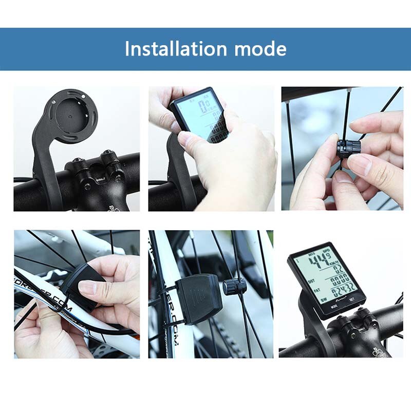 Impermeabile Ciclocomputer Wireless E Cablato 2.8 "MTB DELLA BICI Ciclismo Contachilometri Cronometro Tachimetro Orologio LED Digital Tasso