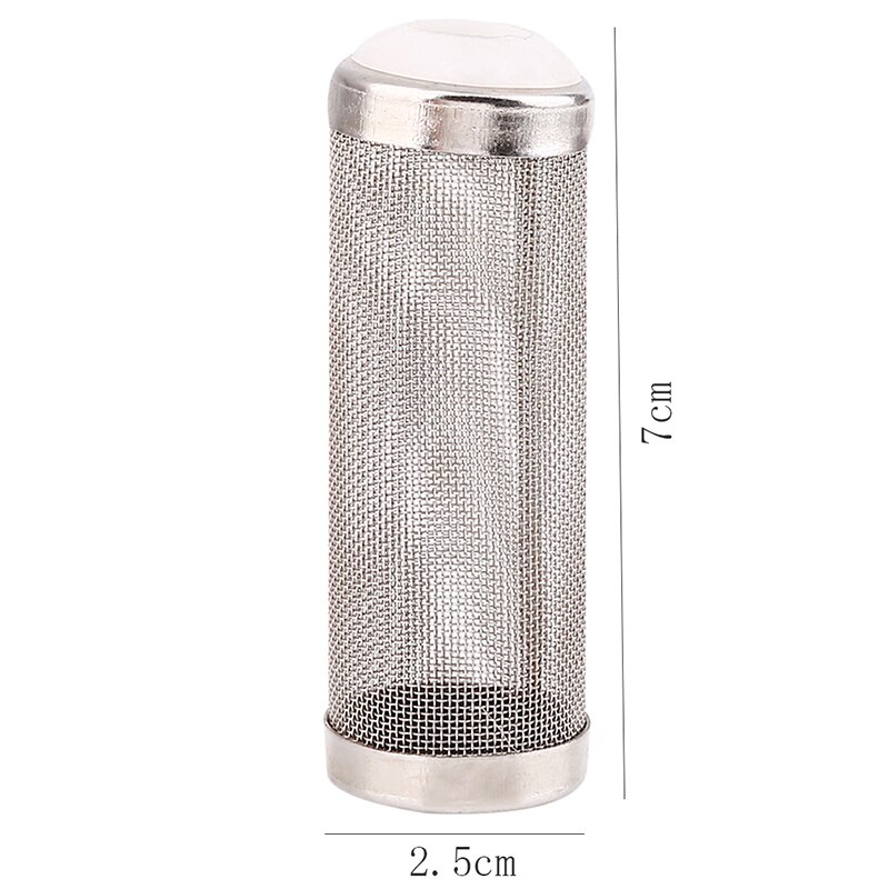 Rustfritt stål filterinnløpskasse / mesh / rekegarn sett spesiell rekesylinder filterinnløp innløp beskytter akvarietilbehør: 12mm