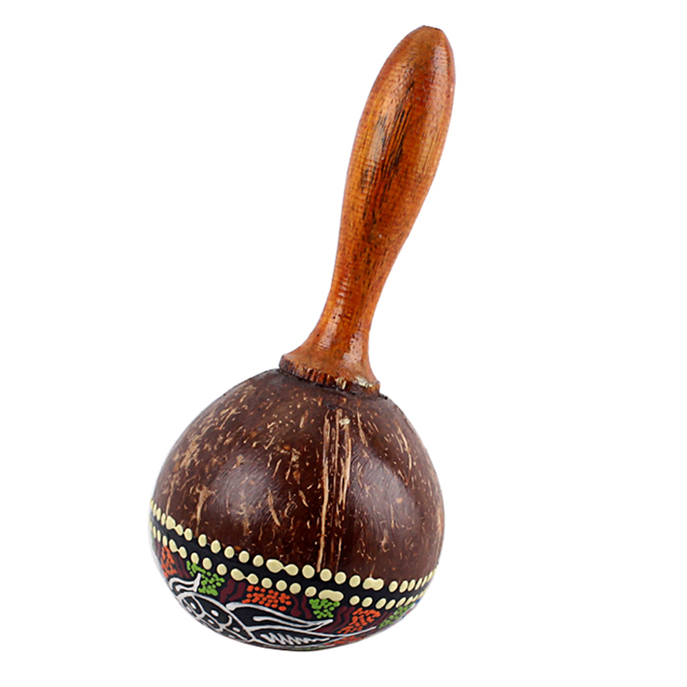Martillo de arena de cáscara de coco, agitador de Rumba, sonajero de mano, instrumento Musical de percusión, juguete para niños, juegos para niños