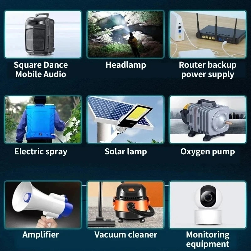 Draagbare Super 12V 50ah Oplaadbare Lithium Ion Batterij Capaciteit Dc 12.6V 30ah Cctv Cam Monitor Xenon Lamp + Oplader