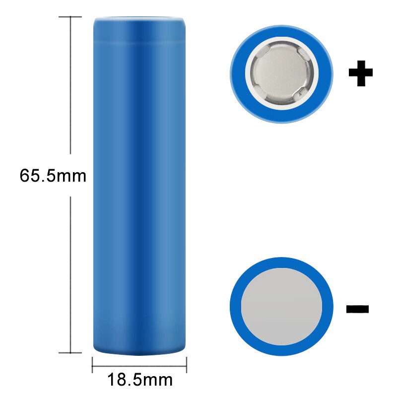 JOUYM – batterie Rechargeable au Lithium, 3.7 v, 2000mah, 18650
