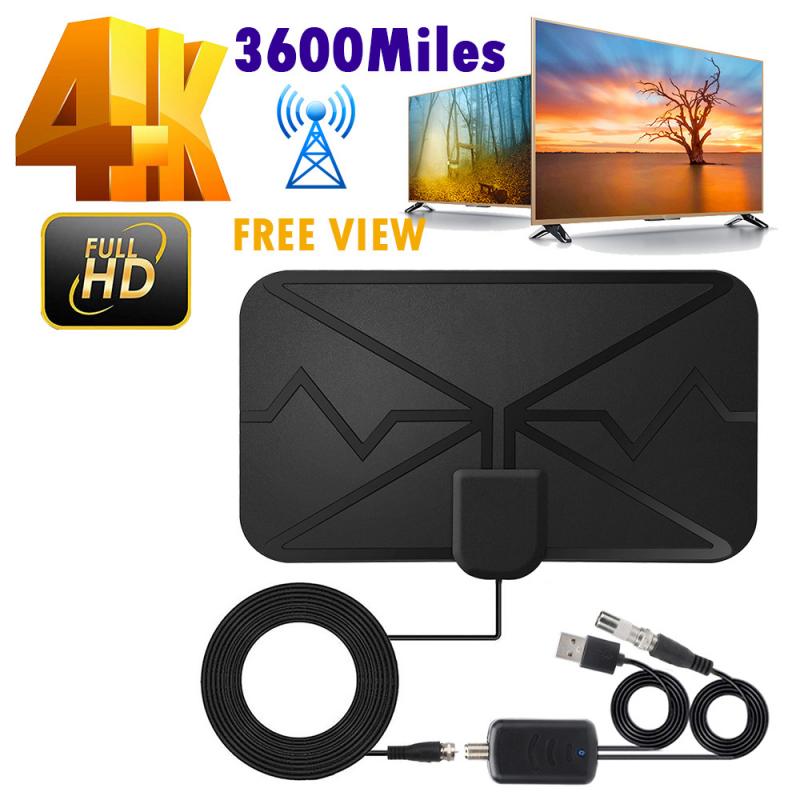 3600 Miles Range Antenne Tv Antenne Amplified Digitale Hd Freetv Antenne 4K Antena Digitale Indoor Hdtv Usa Signaal versterker