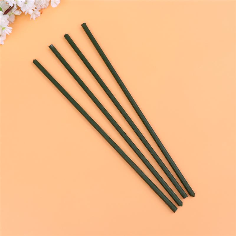 10pcs Potted Plastic Plant Support Stick Rod Flower Support Frame Single Stem Plants Holder Stand For Garden Plant Flower (Green