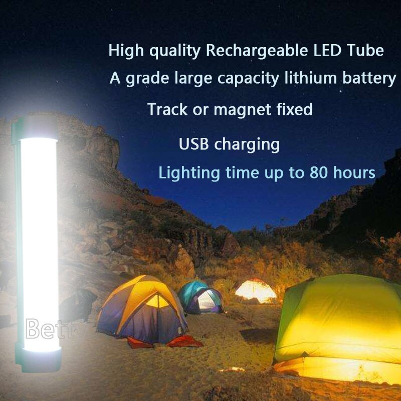 7W Oplaadbare Draadloze Multifunctionele Led Camping Lamp Track/Magneet Vast Smd 5730 Led Buis Noodverlichting