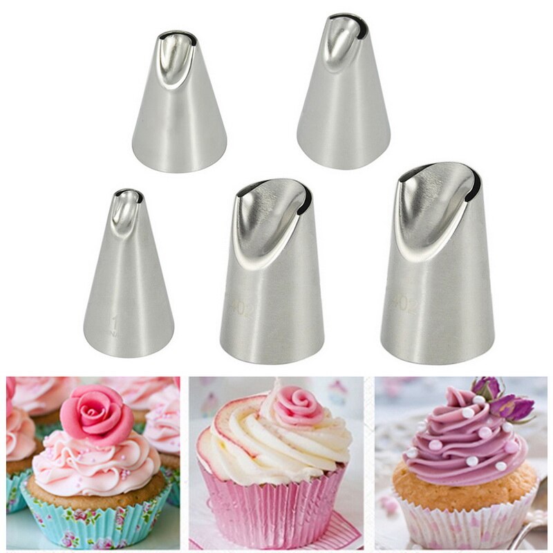 5pcs Flower Chrysanthemum Nozzle Icing Piping Pastry Nozzles Kitchen Gadget Baking Accessories Making Cake Decoration Tools