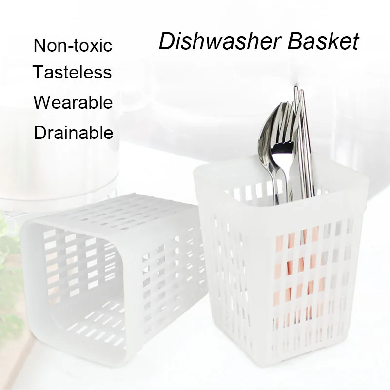 Dishwasher Cutlery Basket Spoon Fork Chopsticks Knife Storage Basket Plastic Cutlery Holder Kitchen Accessories Tools Organizer