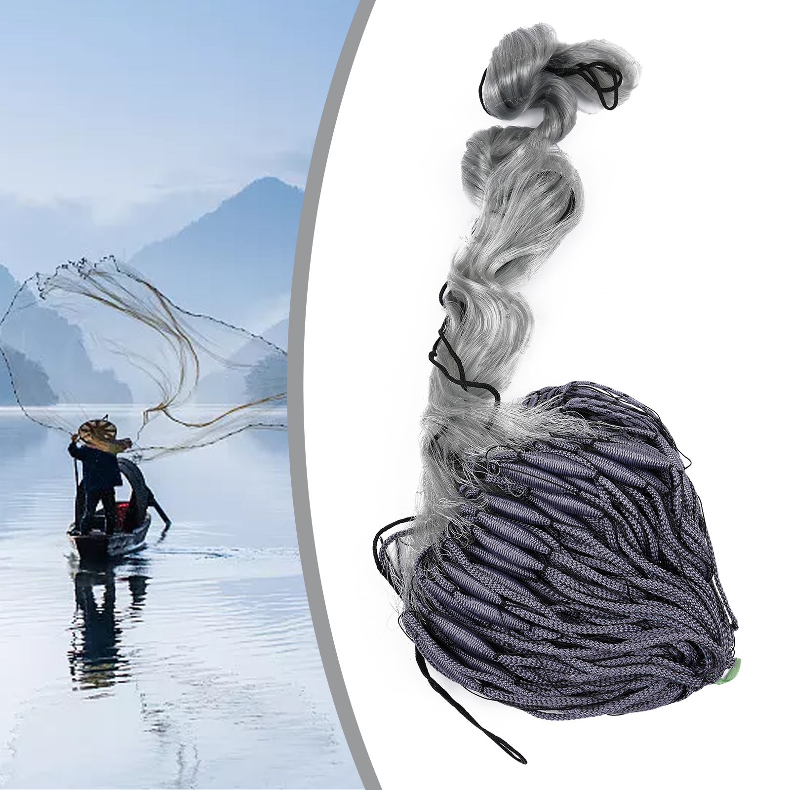 Fischernetz Kiemen netz hochfestes Nylon Material finnisches Netz fangen Fischernetz draussen Hand werfen Fischernetze kleine Gittergewebe Pesca