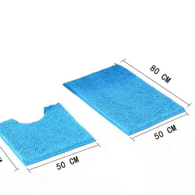 2 st/set tjock chenillematta entrédörr badrum anti-halkmatta kök toalett absorberande badrumsmatta chenille golvmatta