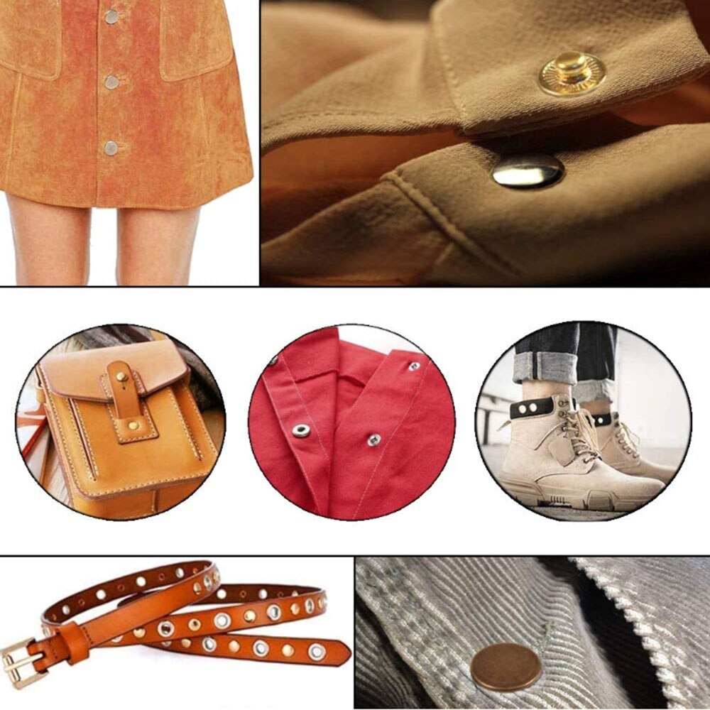 100pcs Stainless Steel Snap Fastener Press Stud Cap Button Marine Boat Canvas Set Marine Hardware Accessories