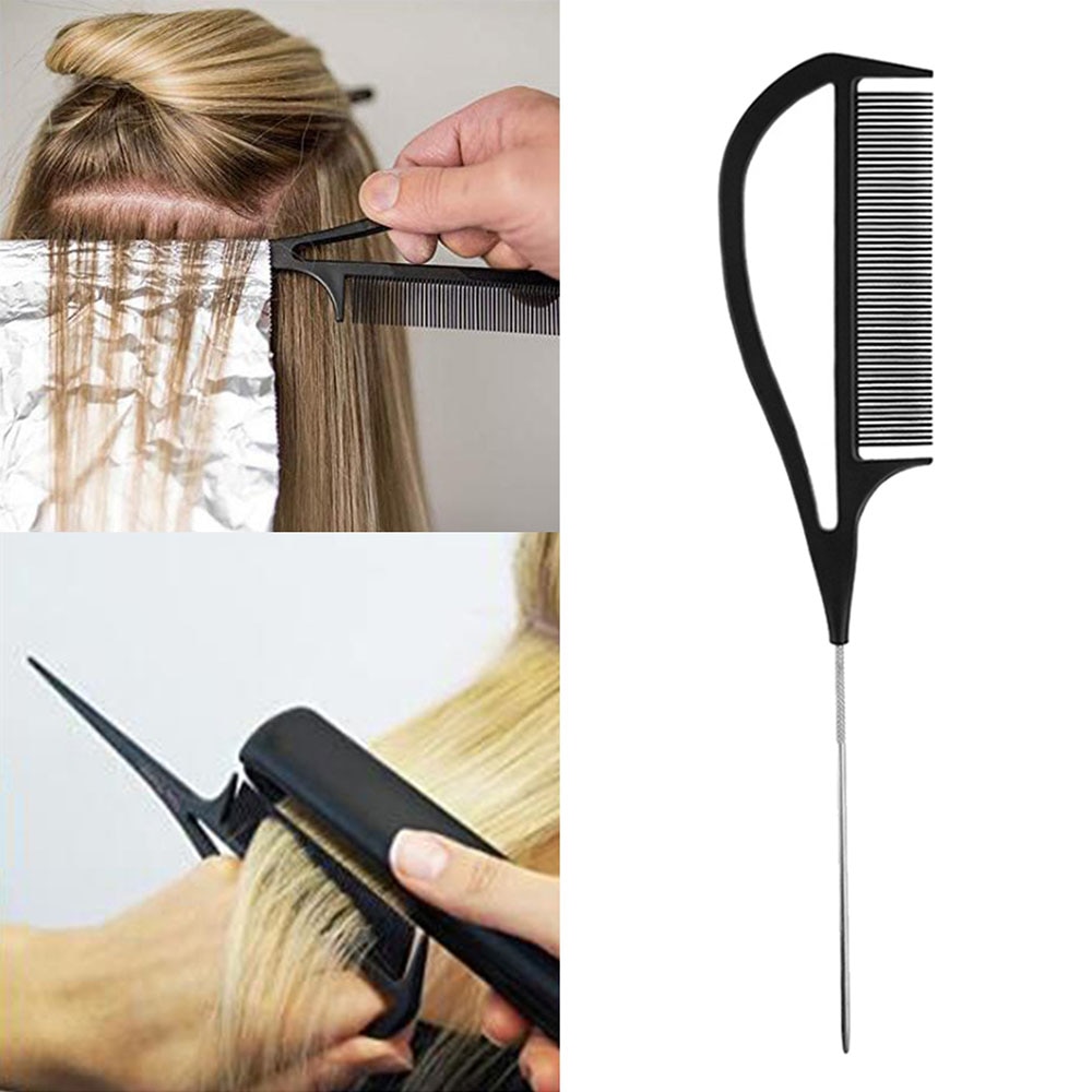 Fremhæve hår kam mave vævning fremhæve foliering hår kam til salon farvning hale kamme børste separat afskilning til hår