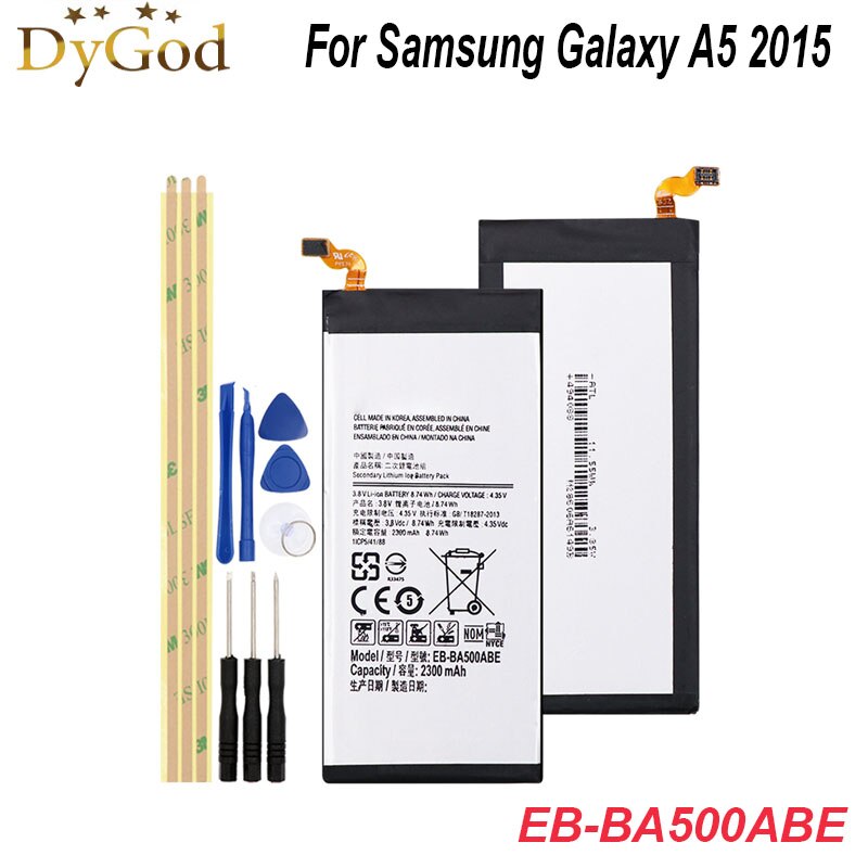 For Samsung Galaxy A5 A500 A500F SM-A500F A500K SM-A500FU A5000 A5009 Battery 2300mAh Phone Backup Batteria EB-BA500ABE