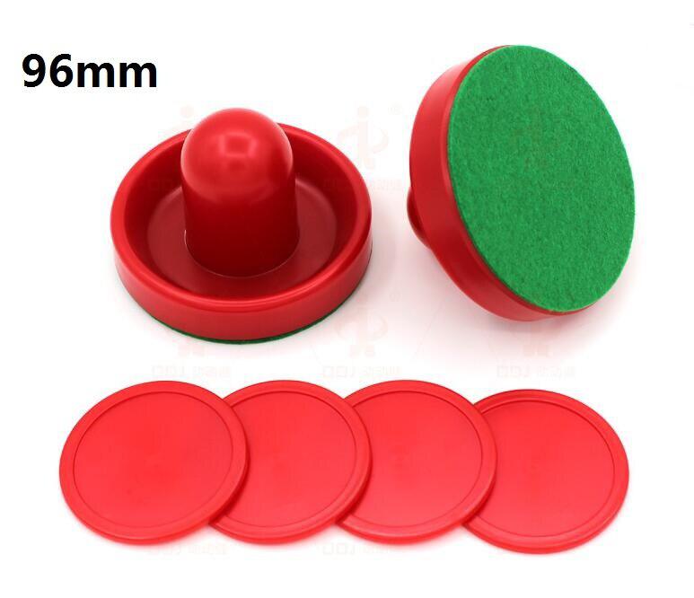 Mounchain Air Hockey Outdoor Sport 76mm 96mm Indoor Air Hockey Table Felt Pusher Hockey Pucks Accessory: red 96mm