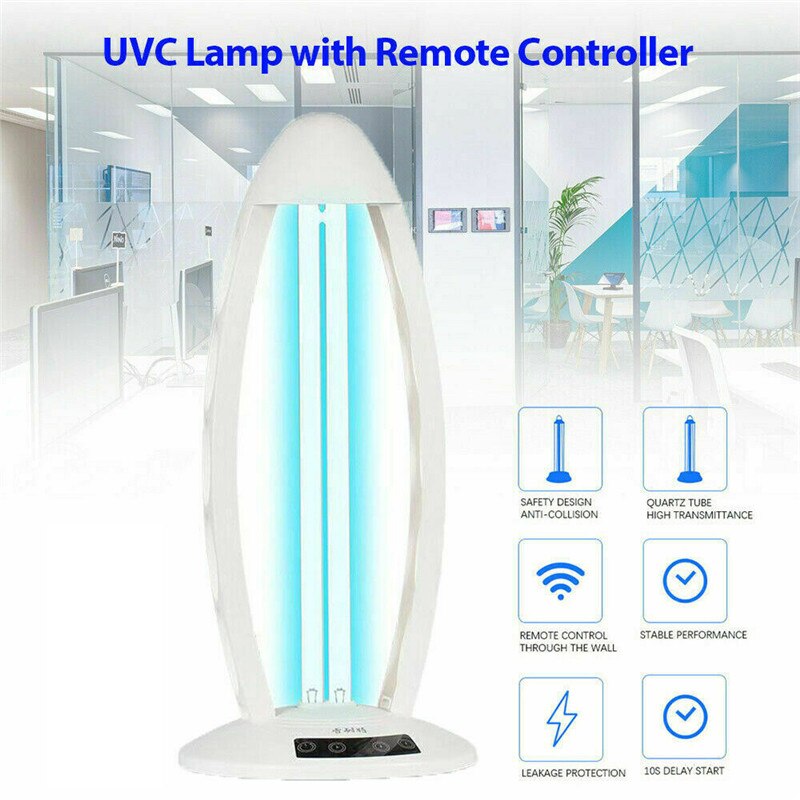 UV Light Disinfection 36 Watt UV Light Sanitizer with Remote Control UV Germicidal Light Sterilizer for Household Ozone Models