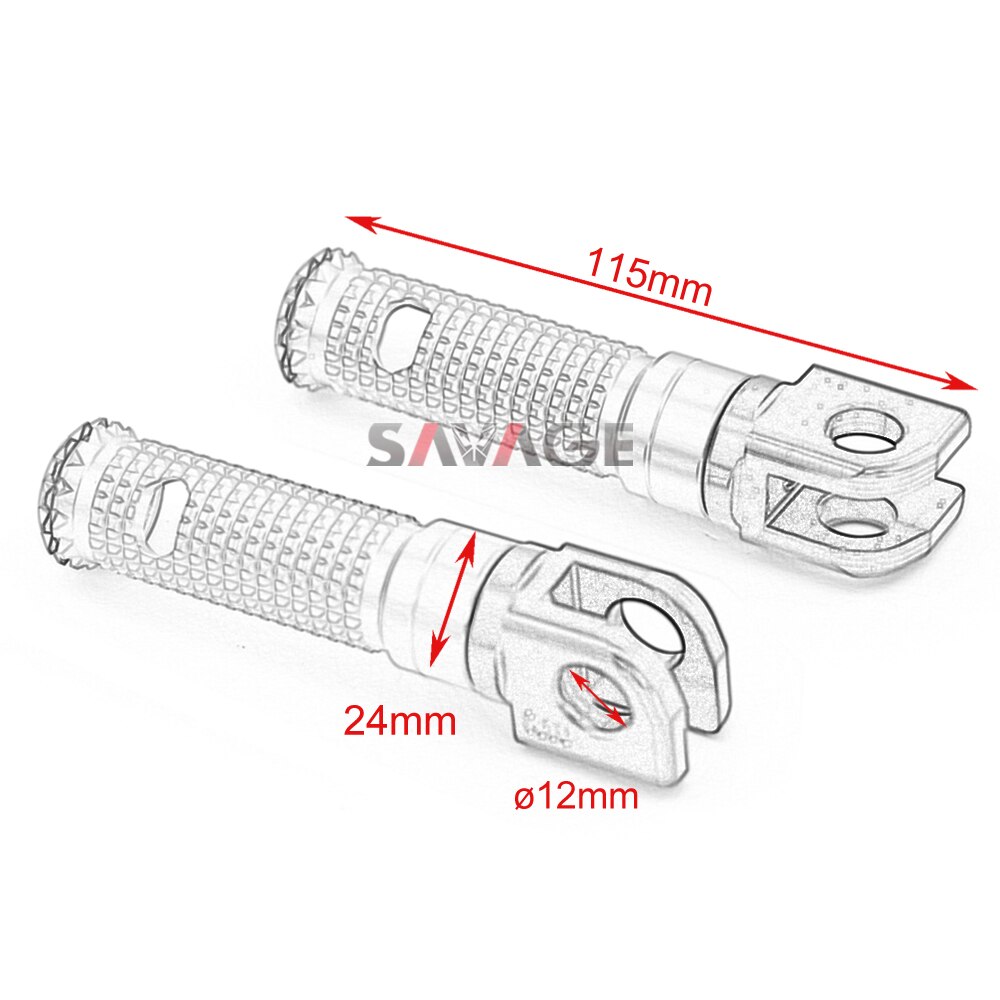 Reposapiés delanteros para motocicleta, pedales para moto KAWASAKI Z900 Z650 VERSYS-X 300 250 KLZ 1000 KLE 650 VERSYS NINJA H2