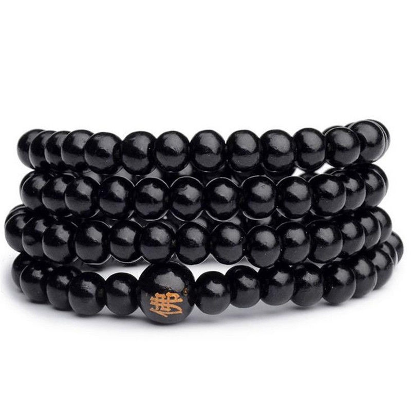 9 Stijlen 6Mm Natuurlijke Sandelhout Boeddhistische Boeddha Hout Gebed Kralen Knoop Zwart Ebbenhout Unisex Mannen Armbanden &amp; Bangles Voor vrouwen: 07