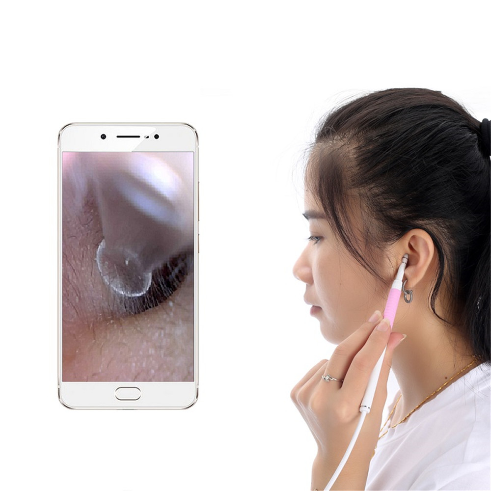 3 in 1 øreendoskop clearning øre otoskop ørepik mundhule tand endoskop inspektionsapparat visuelt øre ske til andro
