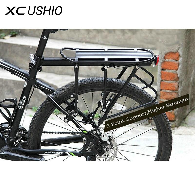 XC USHIO Mountain Bike Bicycle Cargo Racks Aluminum Bicycle Luggage Carrier MTB Bicycle Mountain Bike Road Bikes Rear Rack Black