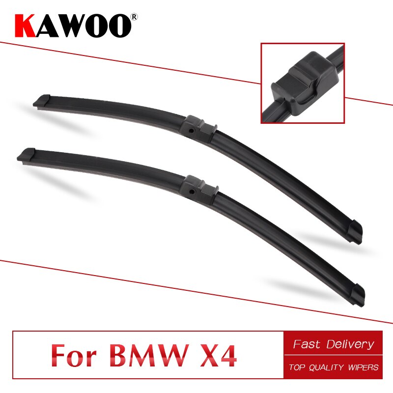 KAWOO Voor BMW X4 F26, 26 "20" Auto Windcreen Ruitenwisserbladen Zachte Rubber Schoon De Voorruit Fit Side Pin arm