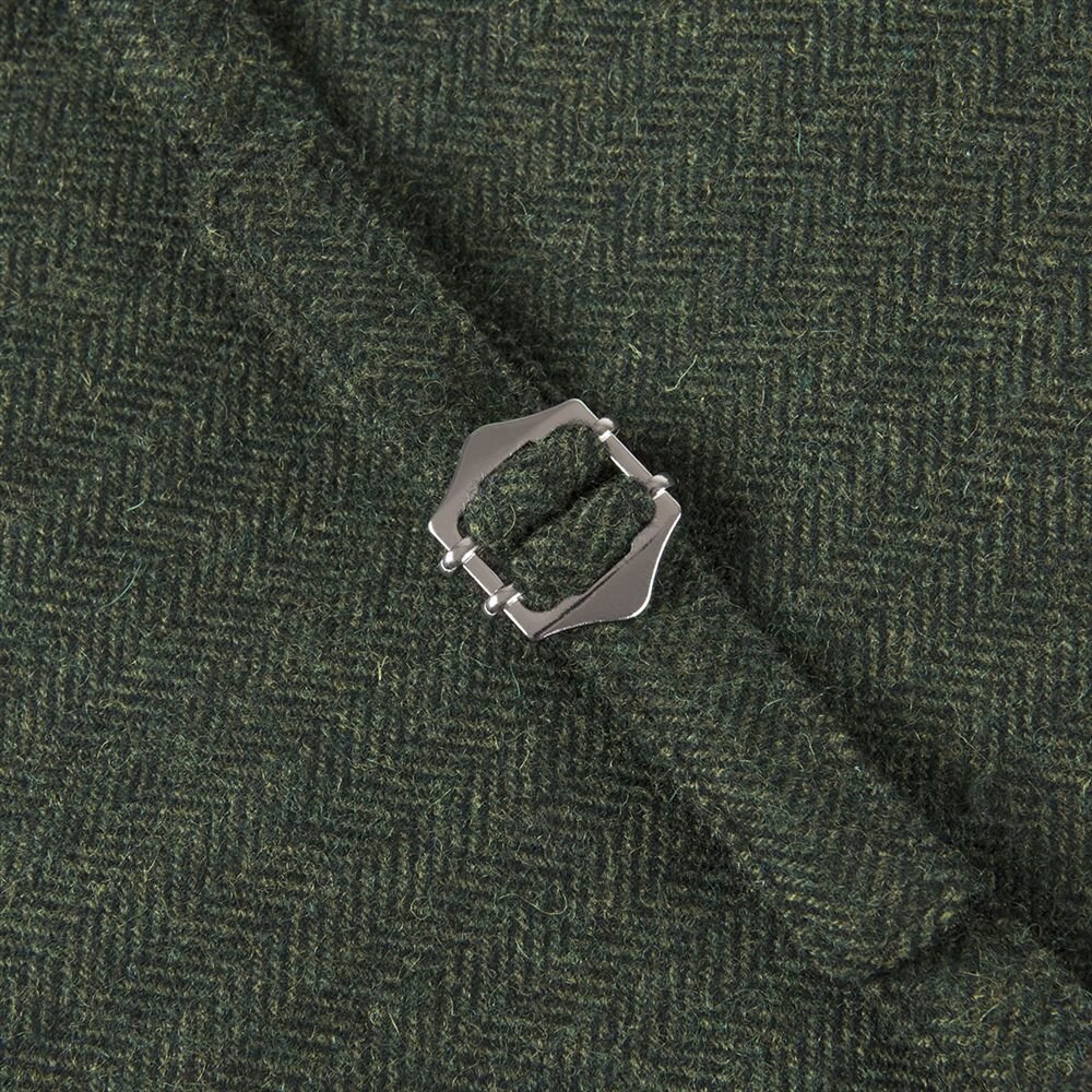 VOBOOM-chalequillo traje chaleco para hombre, mezcla de lana de espiga, Tweed, chalecos verdes de un solo pecho 007