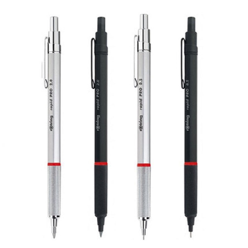 Original Germany rotring Rapid pro mechanical pencil 0.5mm &amp;0.7mm&amp;2.0mm with metal telescopic pen tip better than rotring 600