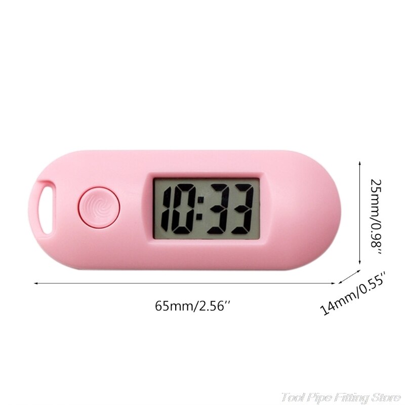 Portable Silent Digital Electronic Clock for Student Exam Study Library Mini Pocket Watch Green Backlight LCD Display M09 21