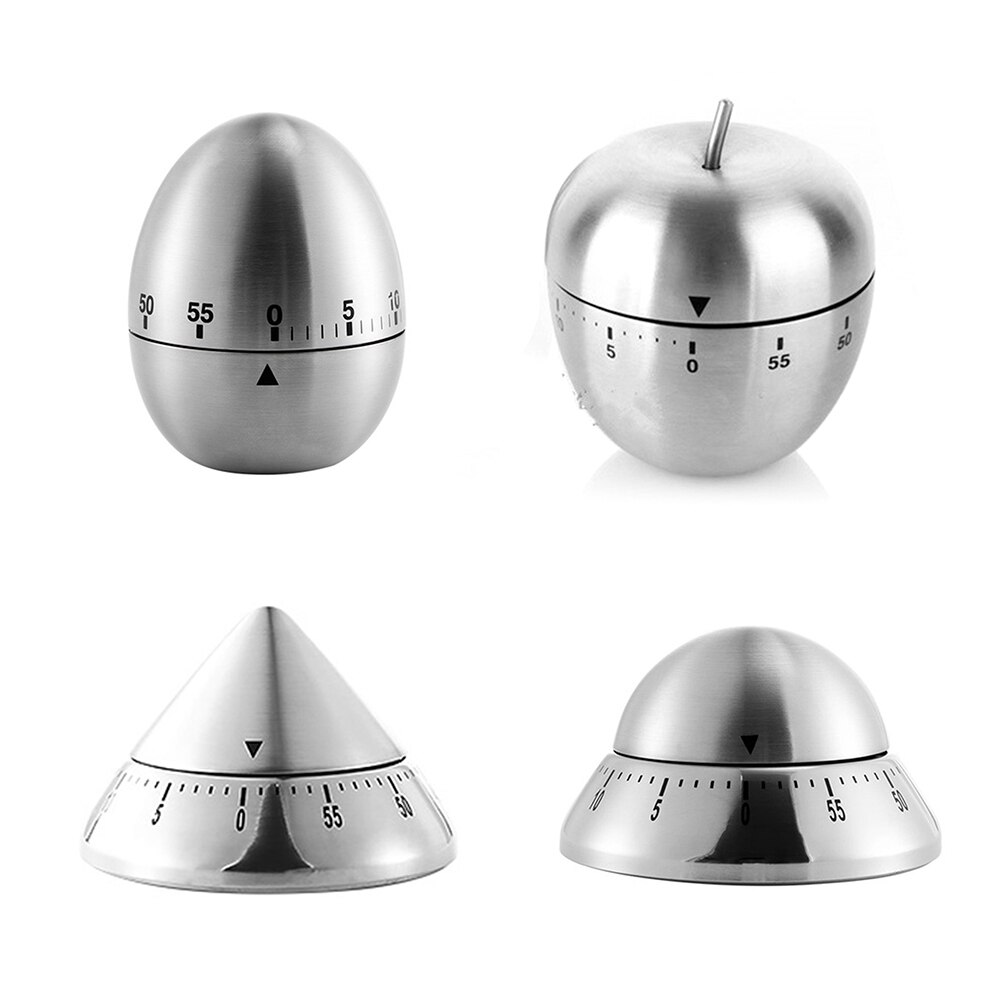 Kitchen Gadgets Stainless Steel Timer Household Manual Mechanical Alarm Clock Timer Baking Countdown Time Reminder Cooking Tools