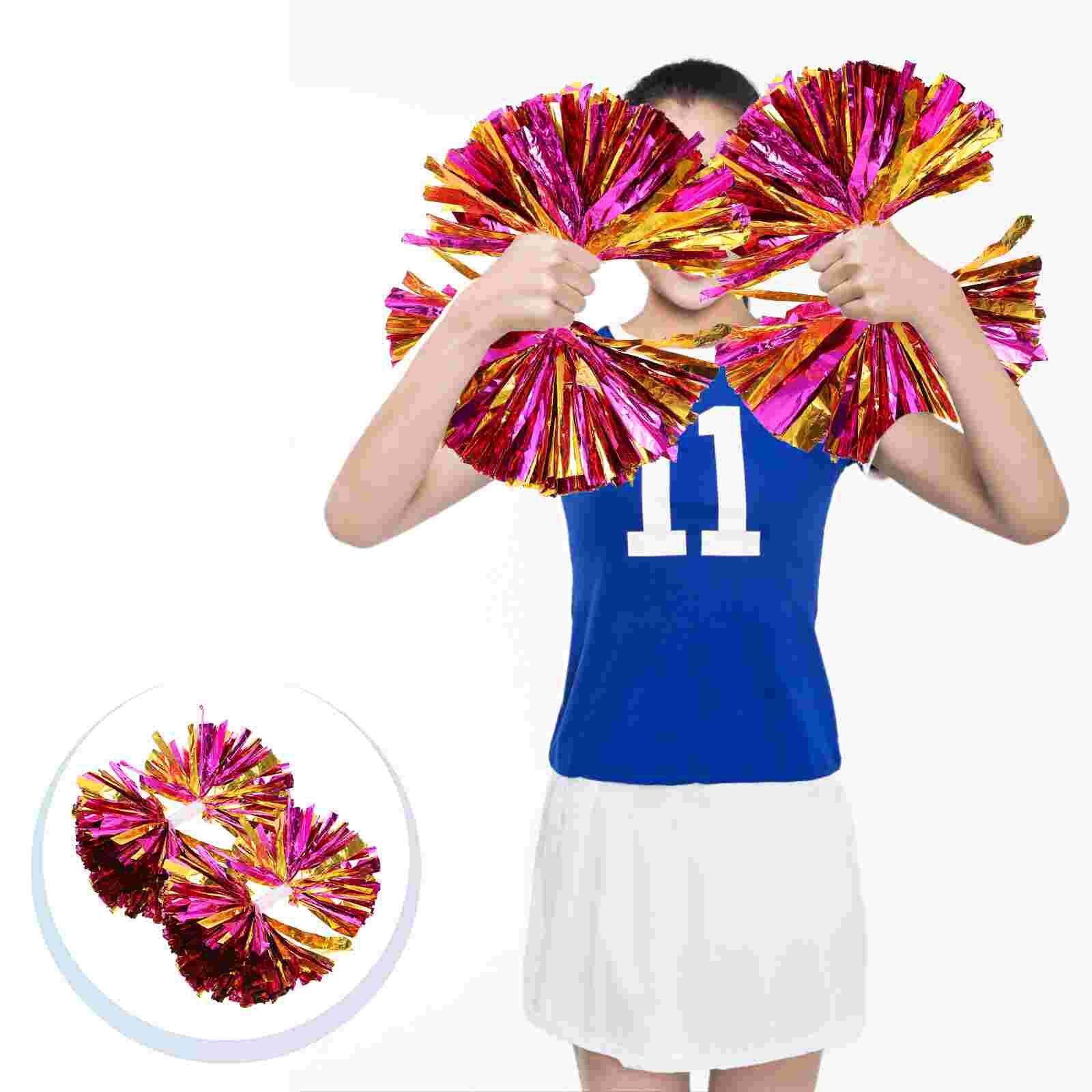 2 Stuks Cheerleader Pom Poms Perforamnce Prop Juichen Pom Poms Dansen Pom Poms Voor Party Concurrentie Sport