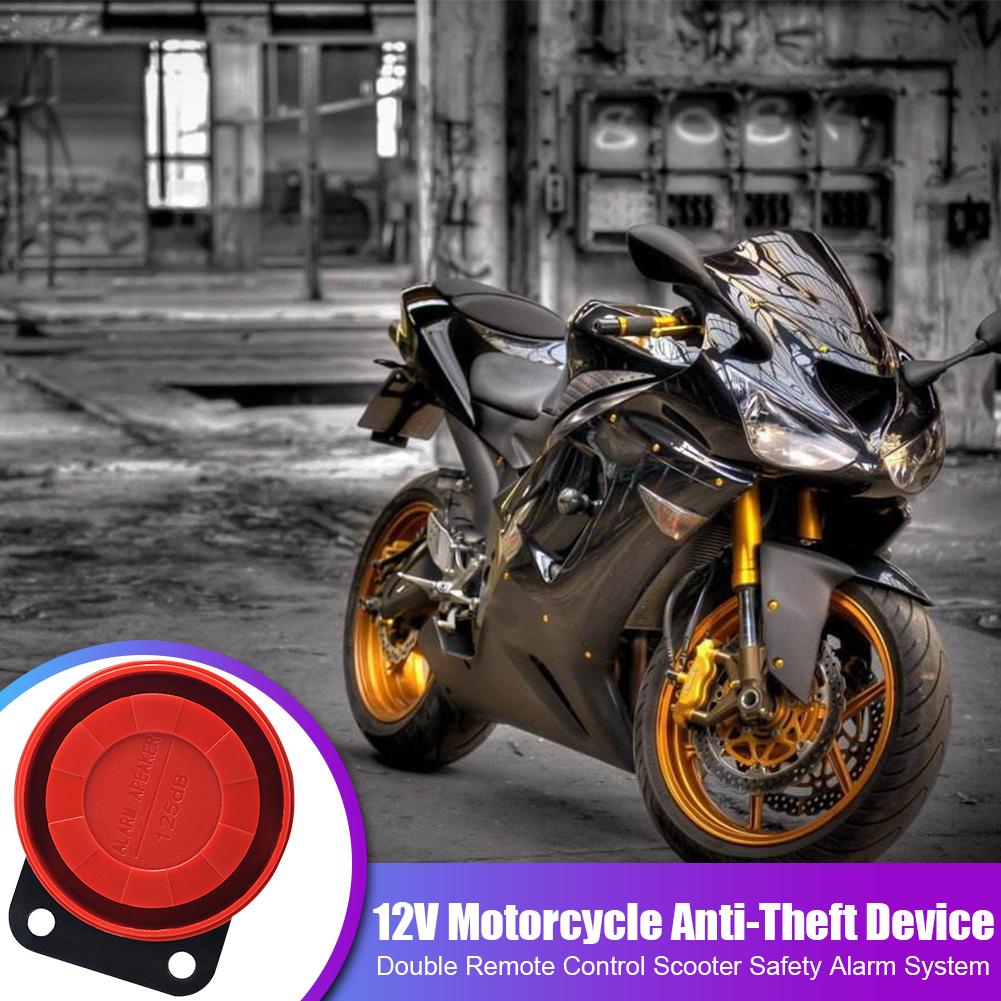 12V Motorcycle Alarm Device Anti-theft Security Alarm Protection Double Remote Control Scooter Safety Motor Bike Alarm System