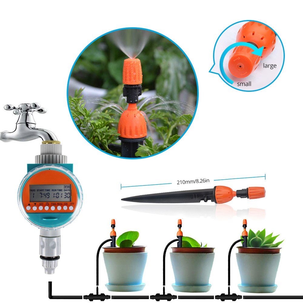 Garden Automatic Water Timer Energy Saving Woterproof Rain Sensor With Battery Watering Irrigation Timer Controller