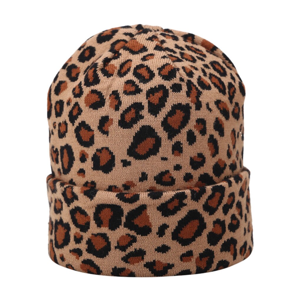40#  wintermutsen dames luipaard trendy warme muts oversized dikke baggy rekbare slouchy skully hoed vrouwelijke hiphop mutsen hoeden