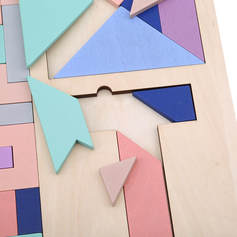 Nuovi Puzzle in legno prescolare giocattoli educativi per lo sviluppo del cervello del bambino Tangram Puzzle gioco regalo 1 Set