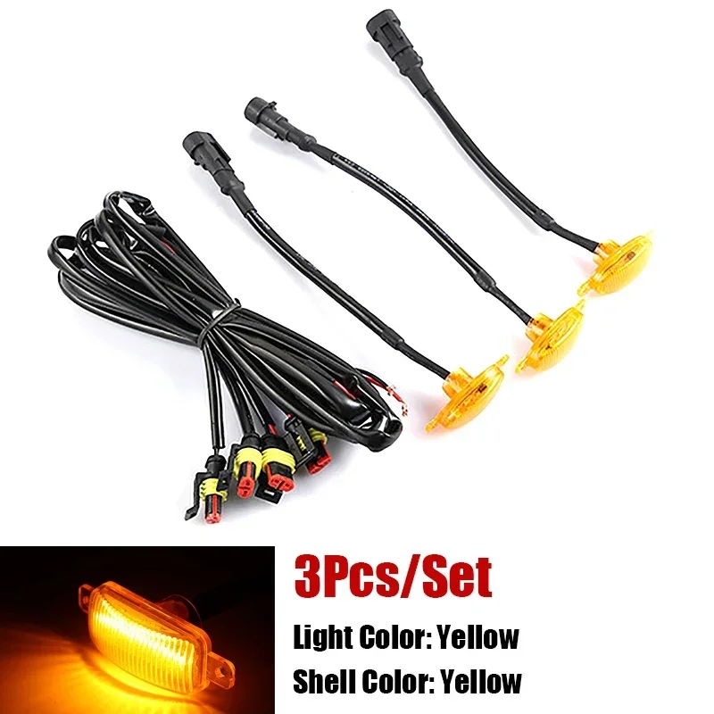 Luces LED universales para coche, luces LED delanteras para parrilla con arnés, lámpara de ojo de águila para camioneta todoterreno, SUV, Ford, Toyota, accesorios para coche: Verde militar