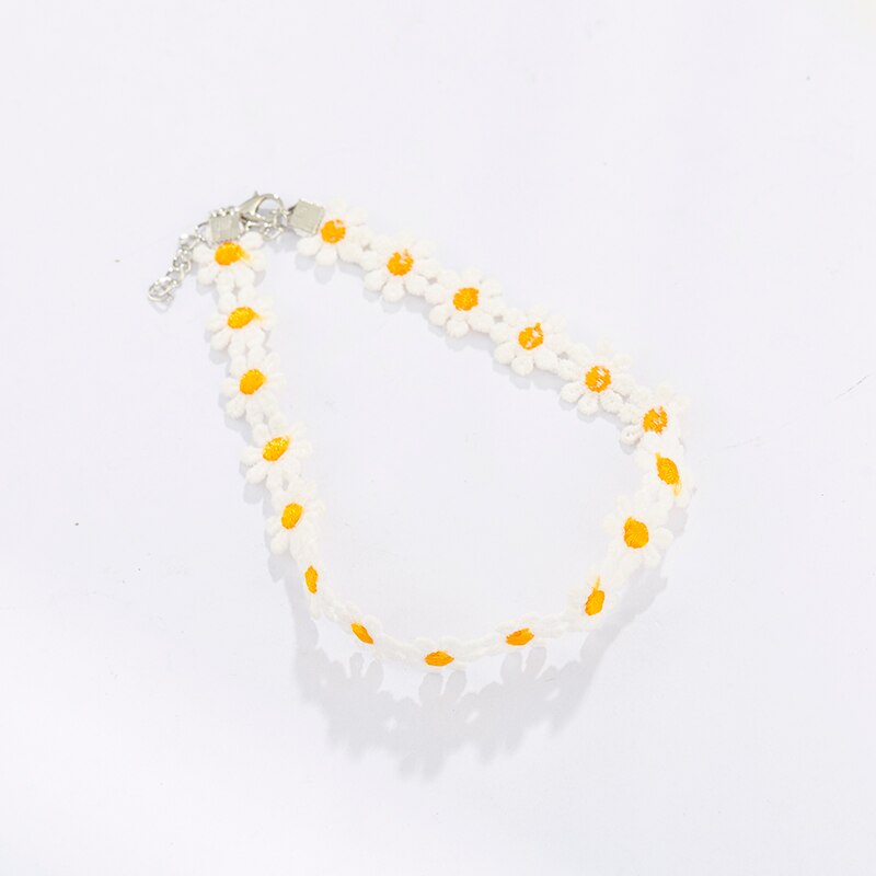 Kettingen voor vrouwen statement ketting madeliefjes kant bloemen eenvoudige temperament ketting luxe sieraden