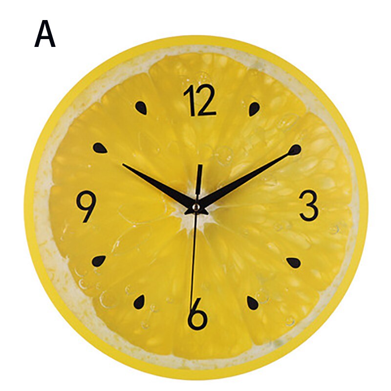 Fruit Digital Clock Modern Silent Digital Decorative Wall Clock for Home Living Roon Office Wall Decor: A