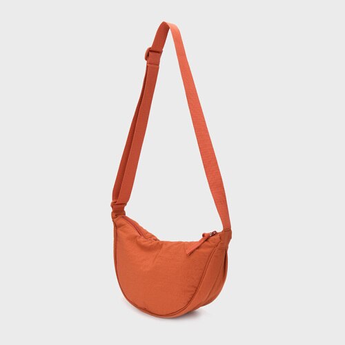 Nylon Casual Canvas Crossbody Dumplings Bags For Women Shoulder Messenger Bag Female Handbags and Purses: Orange