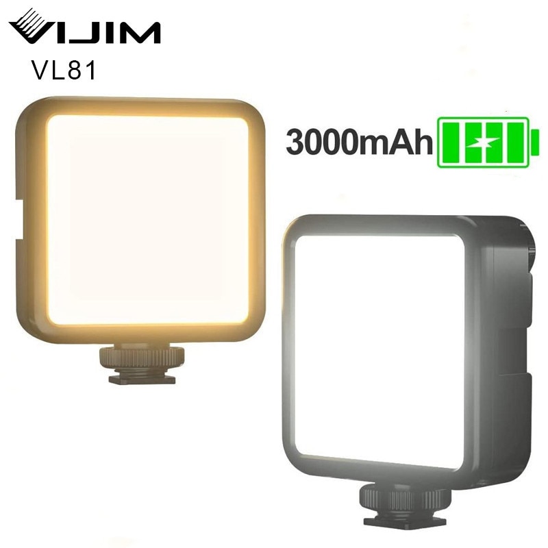 VIJIM VL81 3200k-5600K 850LM 6,5 W regulable recargable 3000mAh Mini luz LED para vídeo para Smartphone SLR Cámara Vlog Luz de relleno