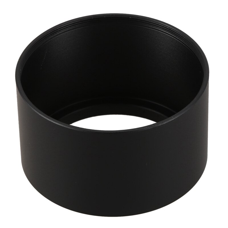 Tapa de cubierta de lente de cámara y 52Mm para filtro de cámara, 1 pieza de plástico negro texturizado, montaje de rosca de 52Mm, parasol de lente de Metal