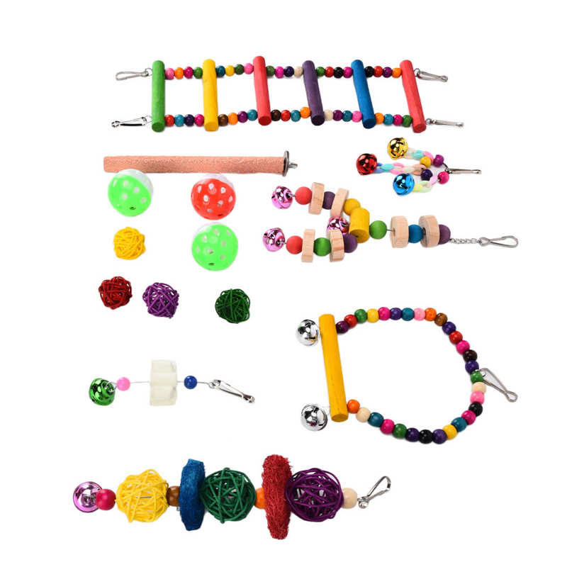 Picture of Bird Cage Toys Natural Bird Parrots Toys Safe for ... - Vicedeal