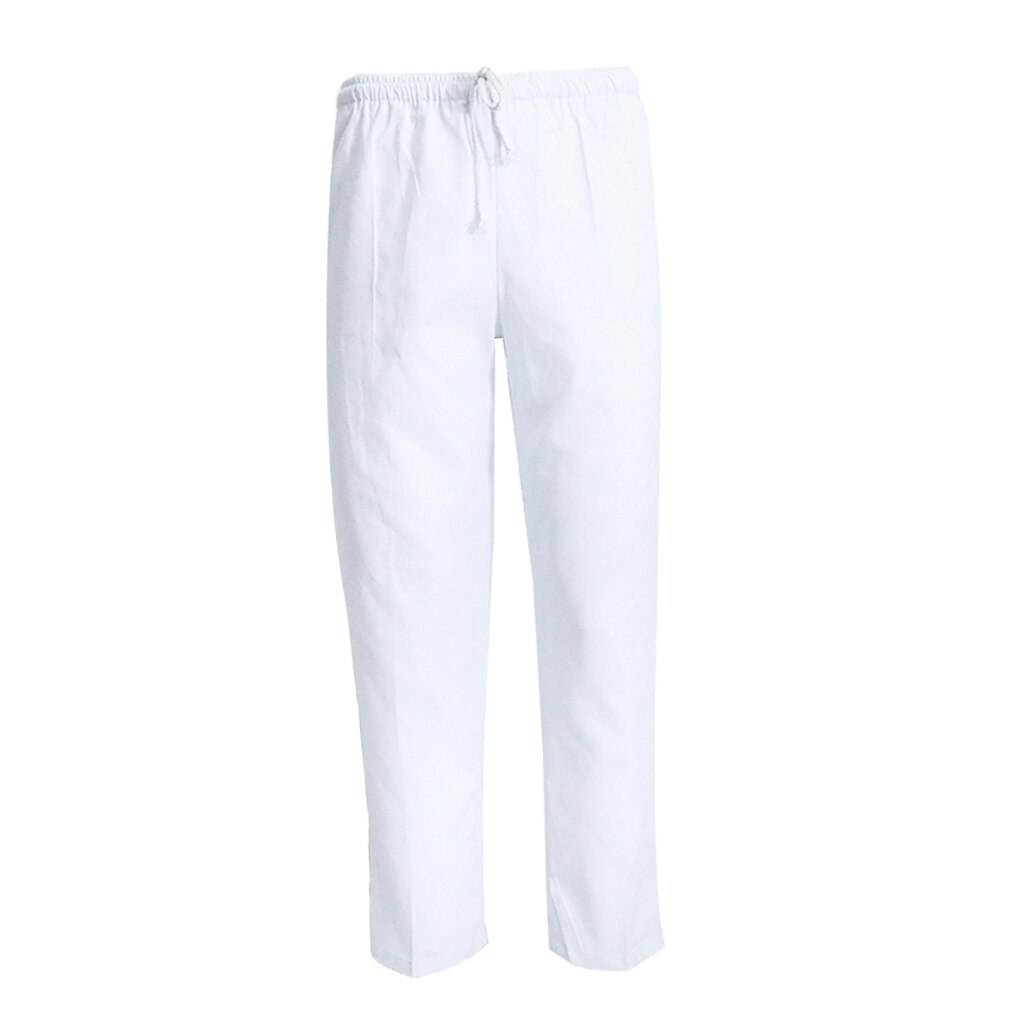 Unisex Work Wear Food Service Pants Chef Uniform Pants Trousers White